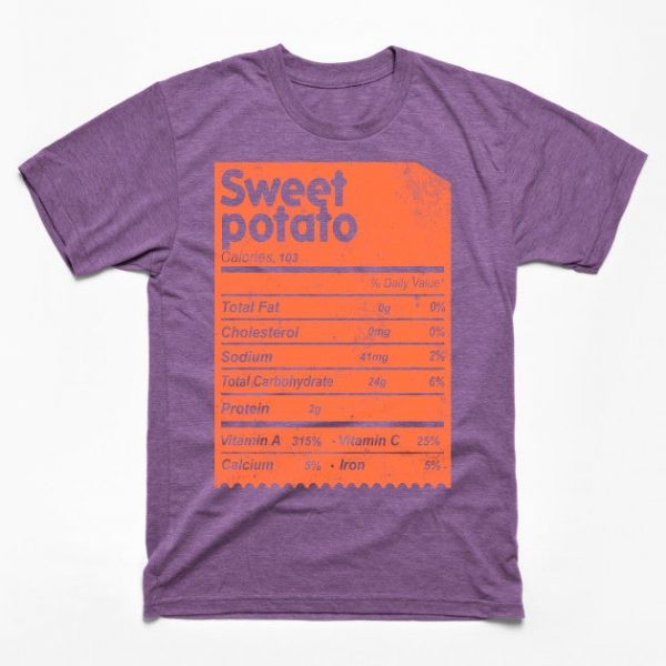 Funny Sweet Potato nutrition facts matching thanksgiving