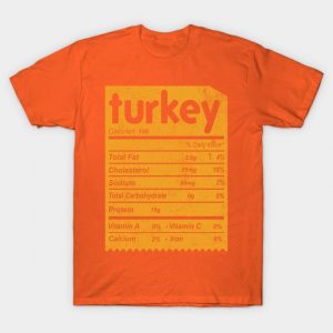 Funny Turkey nutrition facts matching thanksgiving