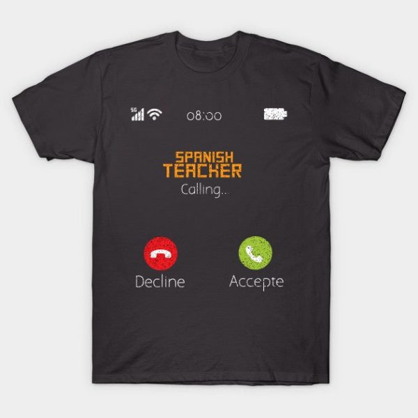 Spanish teacher calling vintage phone funny