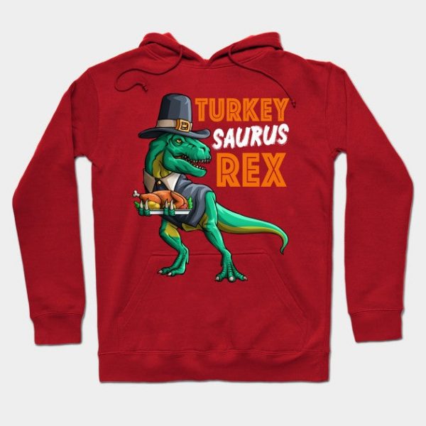 Turkey Saurus Rex Funny Thanksgiving Dinosaur Pilgrim Kids