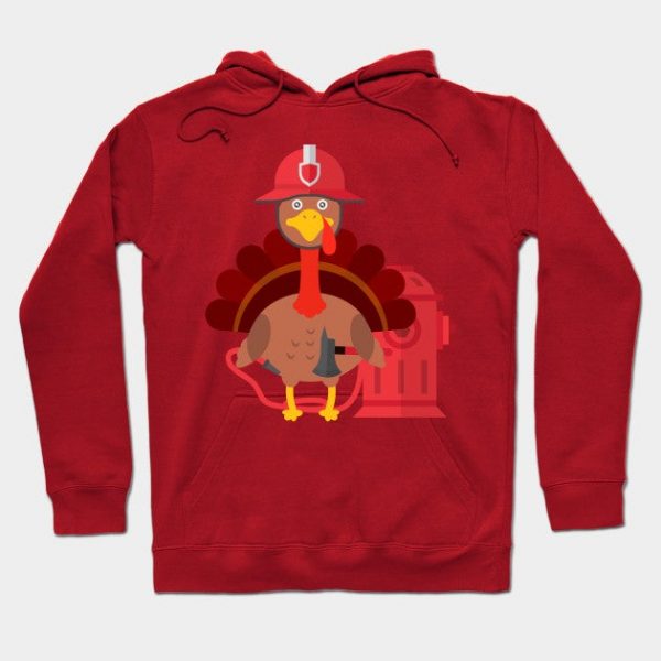 Thanksgiving Firefighter Turkey Funny Holiday