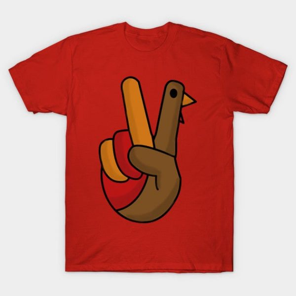 Peace Sign Turkey Thanksgiving And Xmas