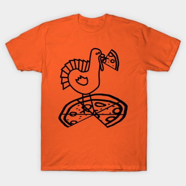 Funny Thanksgiving Turkey with Pizza Outline