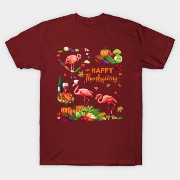 Happy Thanksgiving Lunch Lady Flamingo Lover Celebrate Party