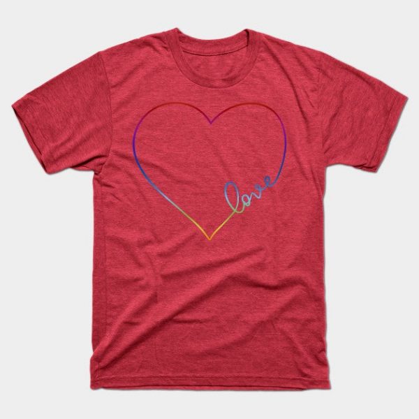 Rainbow Love Heart Pride Design