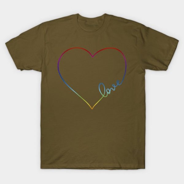 Rainbow Love Heart Pride Design