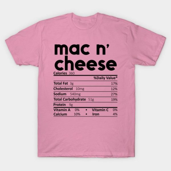 Mac N' Cheese Nutrition Facts Gift Funny Thanksgiving Costume