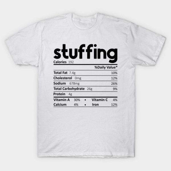 Funny Thanksgiving Stuffing Food Nutrition Facts Anti Vegan