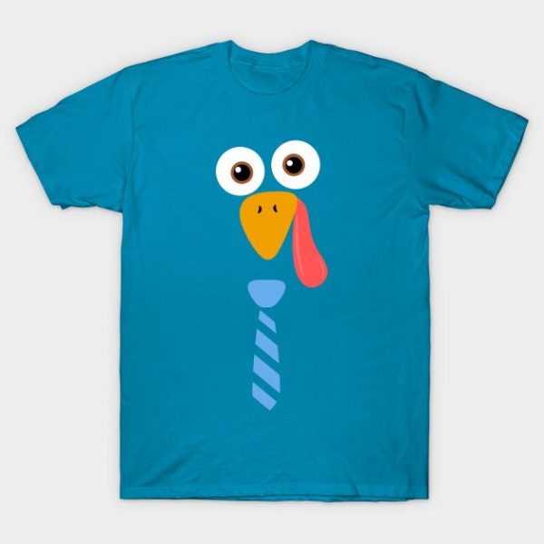 Turkey Face Boy, Cute Cartoon Funny Turkey Face Bow tie, Humour Shirt For Boys