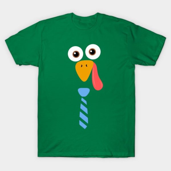 Turkey Face Boy, Cute Cartoon Funny Turkey Face Bow tie, Humour Shirt For Boys