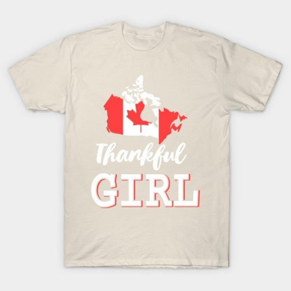 Thanksgiving - Thankful Girl Canada Flag