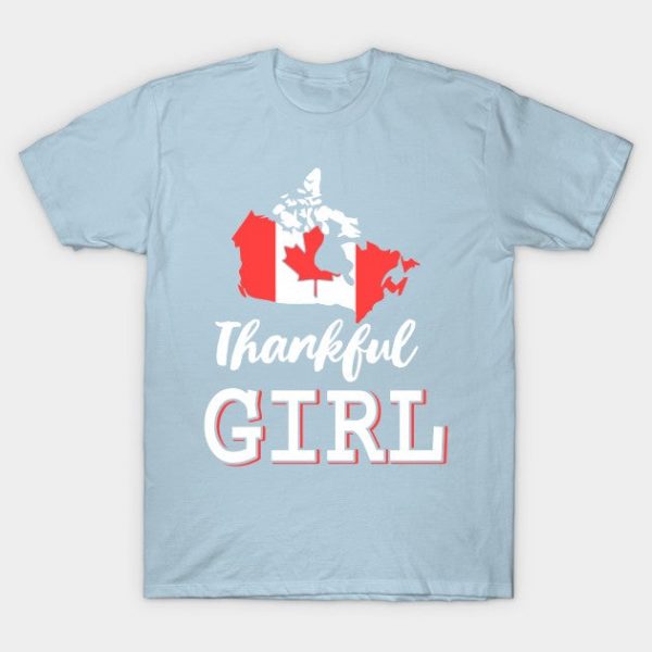 Thanksgiving - Thankful Girl Canada Flag