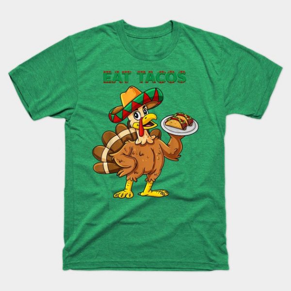 Thanksgiving Day Turkey Eat Tacos Mexican Sombrero Funny