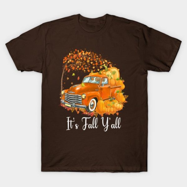 It's Fall Y'all Pumpkin Truck Autumn Tree Hello Fall