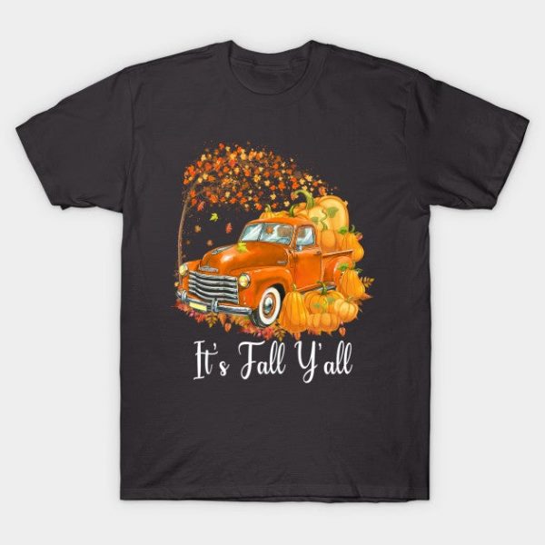 It's Fall Y'all Pumpkin Truck Autumn Tree Hello Fall