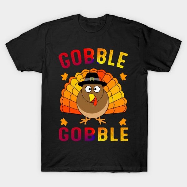 Cute Gobble Gobble Turkey Pilgrim Little Boys Thanksgiving