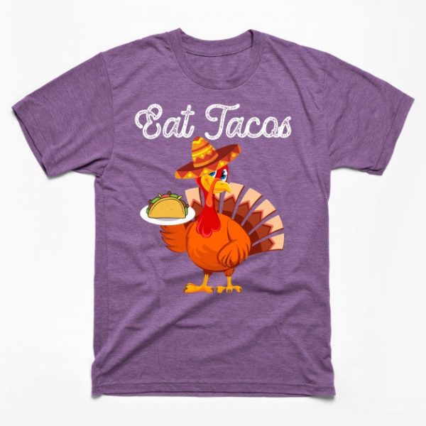 Funny Turkey Eat Tacos: Mexican Sombrero Thanksgiving Xmas