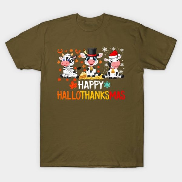 Cow Shirt Cows Christmas Shirt Happy Hallothanksmas Shirt