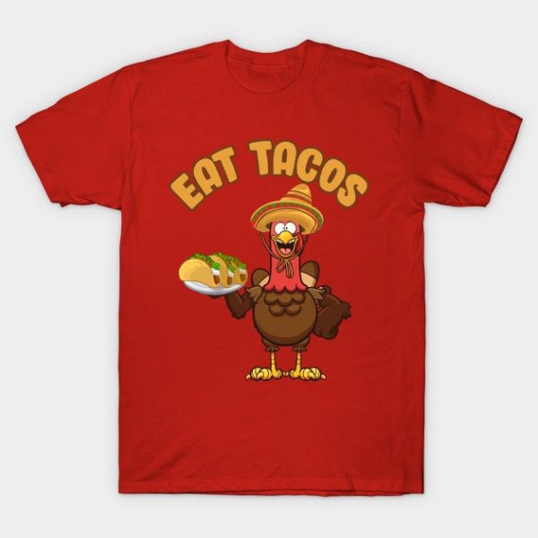 Turkey Eat Tacos Funny Mexican Sombrero Thanksgiving Xmas