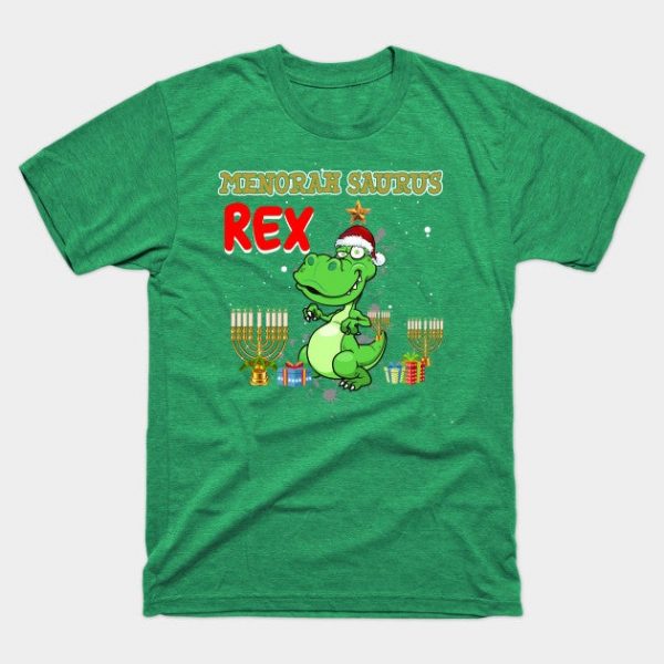 Menorahsaurus Rex Funny Christmas Hannukah Jewish Xmas Gift
