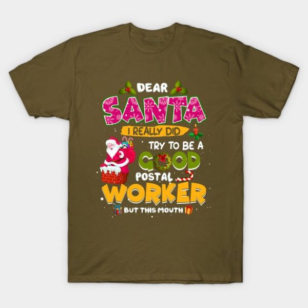 Santa Try To Be A Good Postal Worker Christmas Xmas Carrier