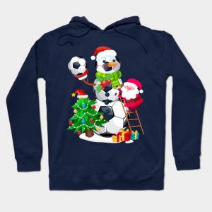 Christmas Soccer Snowman Funny Santa Hat Xmas Gift
