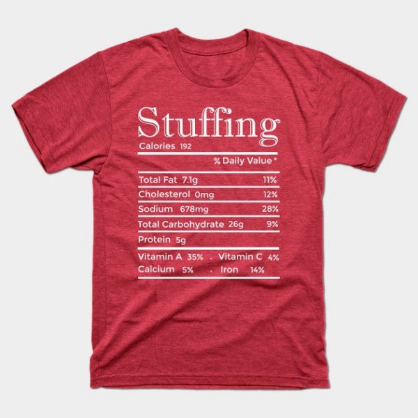 Stuffing Nutrition Facts Thanksgiving Costume Christmas