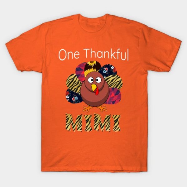 Turkey One Thankful Mimi Grandma Thanksgiving Sunflower Gift
