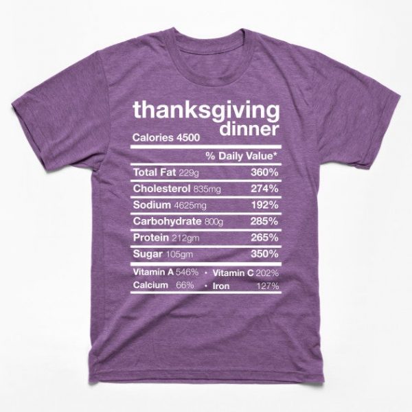 Funny Family Thanksgiving Dinner Nutritional Facts
