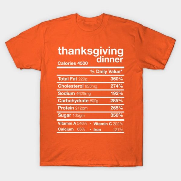Funny Family Thanksgiving Dinner Nutritional Facts
