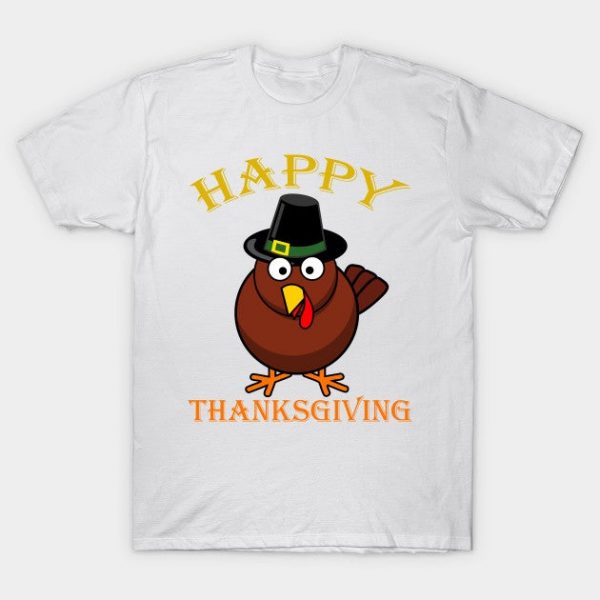 Happy Thanksgiving Shirts for Boys Girls Kids Pilgrim Turkey